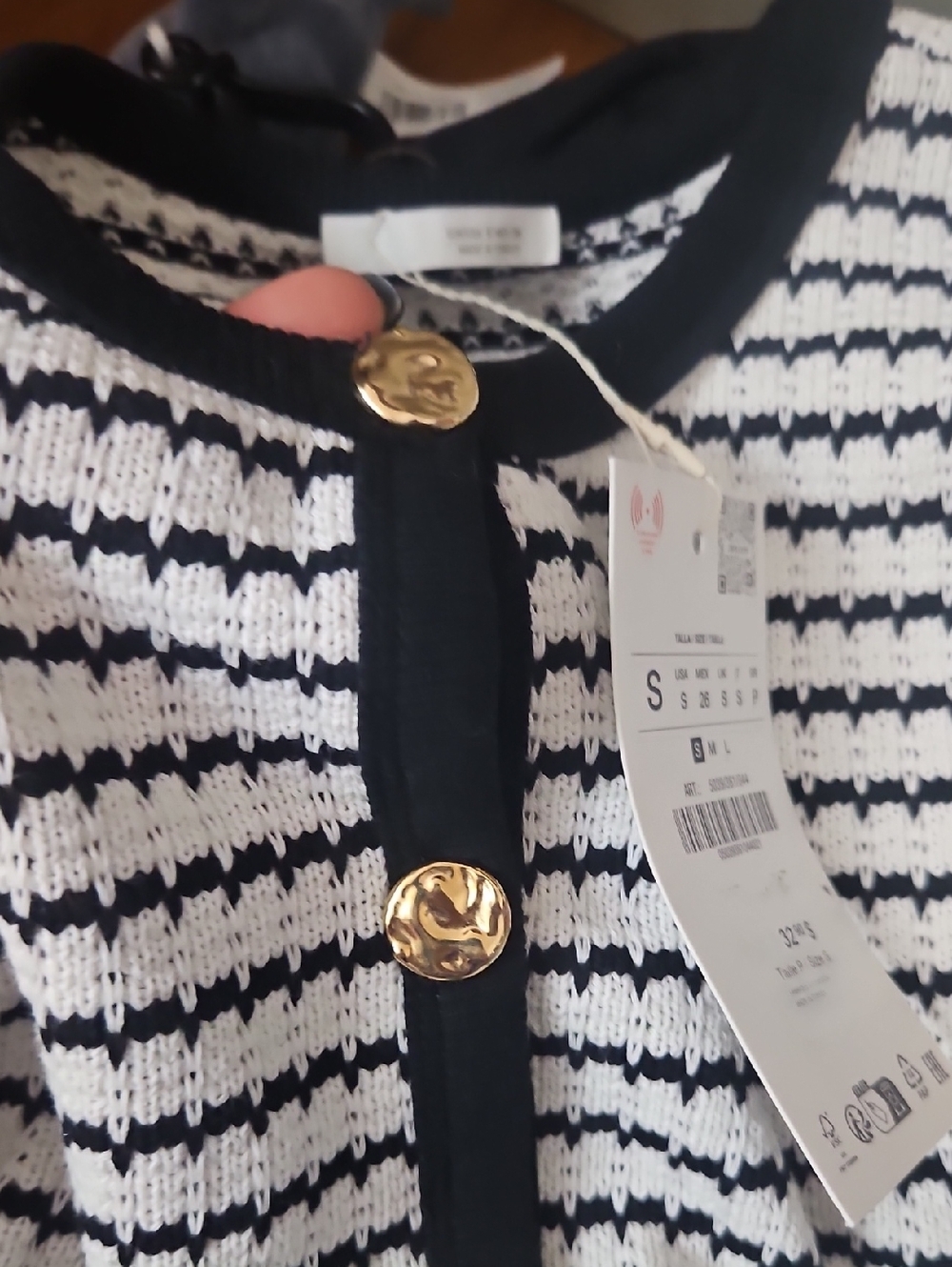 Black and White Striped Kids Vest